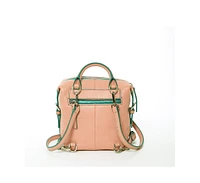 Susu The Ashley Pink Leather Backpack Purse