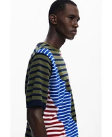 Desigual Men's Asymmetric striped T-shirt