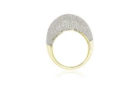 Suzy Levian Sterling Silver Cubic Zirconia Large Pave Dome Ring