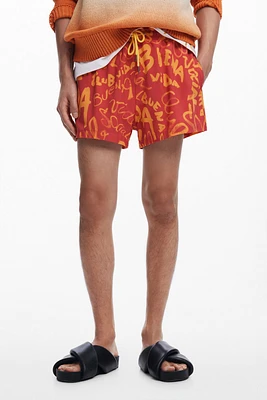 Desigual Men's Lettering swimsuit