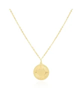 The Lovery Gold Heart Medallion Necklace 14K Gold