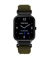 Armitron Connect Eclipse Dark Green Woven Elastic Smartwatch, 45mm