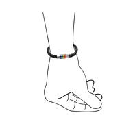 Bling Jewelry Striped Rainbow Flag Black Braided Leather Lgbtq Bracelet with Stainless Clasp