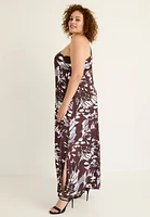 June + Vie Plus One-Shoulder Maxi Dress