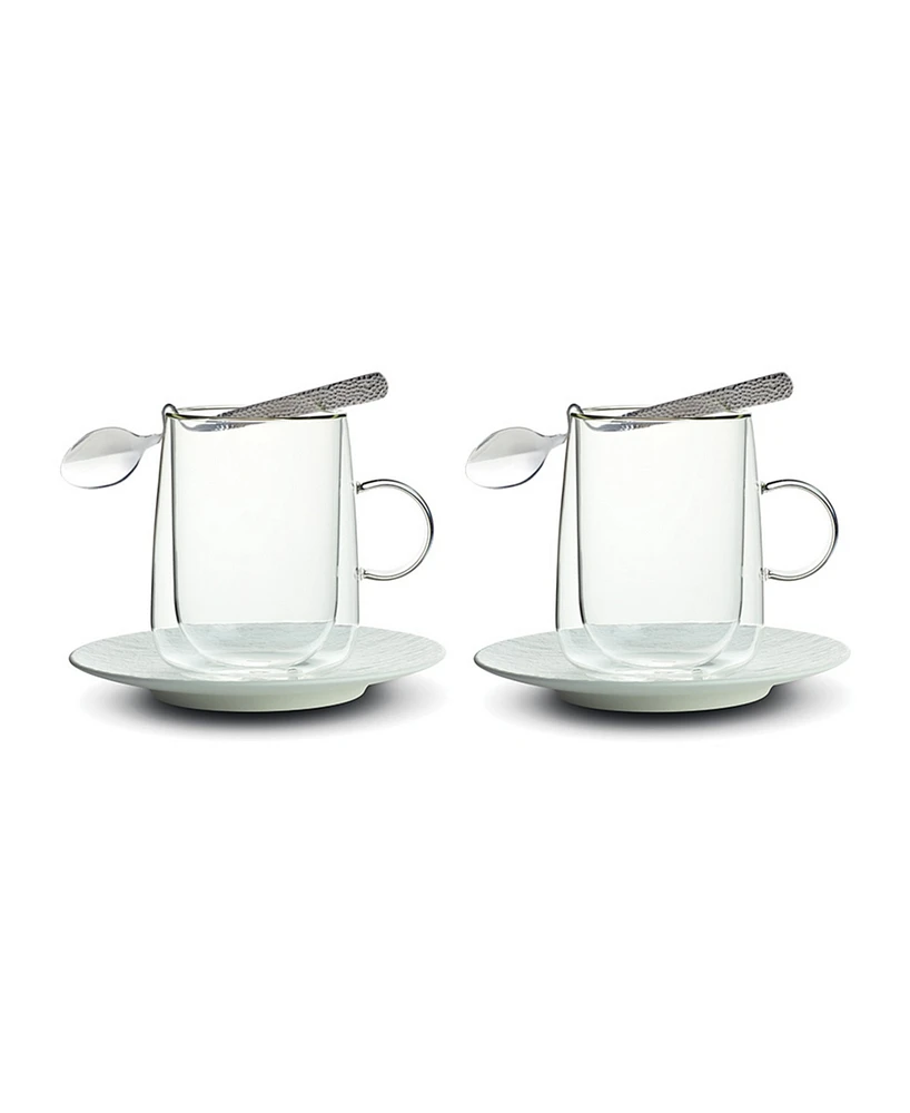 Villeroy & Boch Manufacture Rock Blanc Insulated Coffee Mugs, Set of 2
