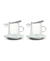 Villeroy & Boch Manufacture Rock Blanc Insulated Coffee Mugs, Set of 2