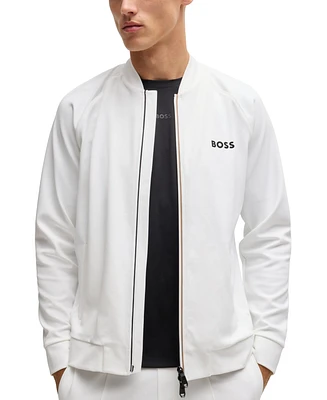 Boss by Hugo Boss Men's Stretch Gabardine Active Zip-Up Sweatshirt