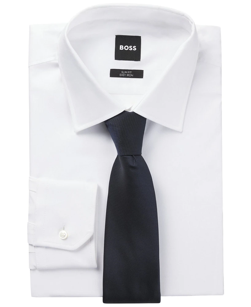 Boss by Hugo Men's Micro-Pattern Jacquard Silk Tie