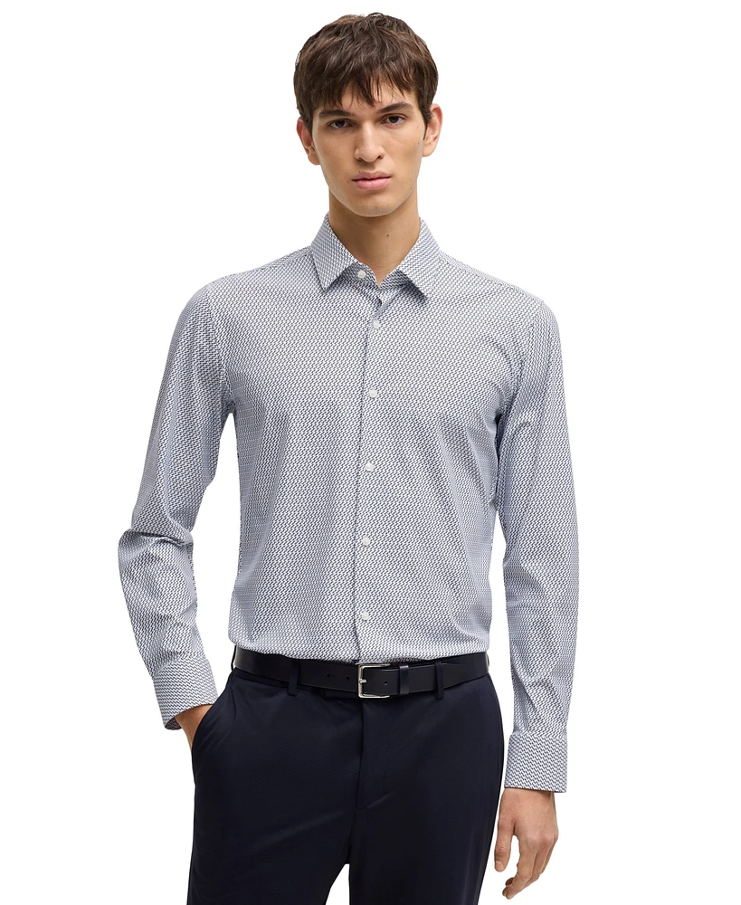 Boss by Hugo Men's Stretch Jersey Slim-Fit Dress Shirt