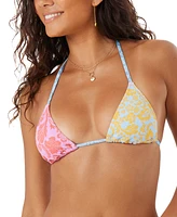 Roxy Juniors' Tapestry Patchwork Triangle Bikini Top