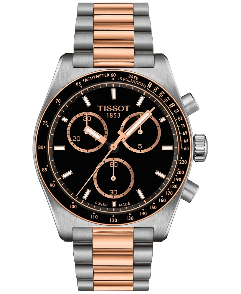Tissot Men's Swiss Automatic Chronograph PR516 Two-Tone Stainless Steel Bracelet Watch 41mm