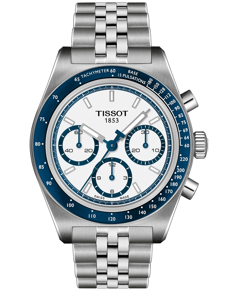 Tissot Men's Swiss Automatic Chronograph PR516 Stainless Steel Bracelet Watch 41mm