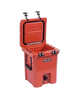 Camp-zero 20L Premium Drink Cooler with 2 Molded-in Beverage Holders | Burnt Orange