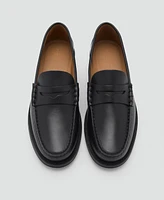 Mango Men's Leather Penny Loafers