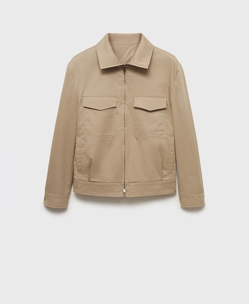 Mango Men's Regular-Fit Cotton Jacket