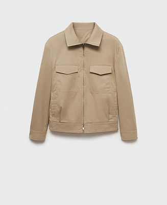 Mango Men's Regular-Fit Cotton Jacket