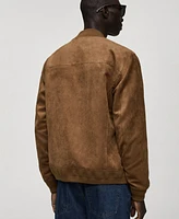 Mango Men's Faux-Suede Bomber Jacket