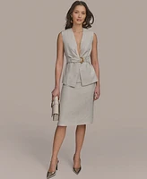 Donna Karan New York Women's Linen-Blend Pencil Skirt
