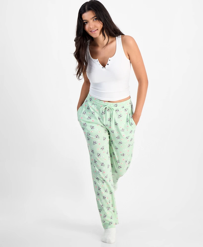 Disney Juniors' Thumper Floral-Print Lounge Pants