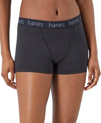 Hanes Women's 3-Pk. Originals Ultimate Cotton Stretch Boxer Brief Underwear 45UOBB