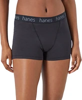 Hanes Women's 3-Pk. Originals Ultimate Cotton Stretch Boxer Brief Underwear 45UOBB