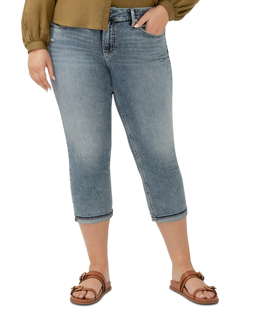Silver Jeans Co. Plus Suki Mid-Rise Curvy Fit Capri