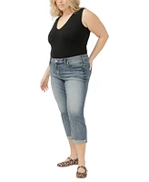 Silver Jeans Co. Plus Elyse Mid-Rise Comfort Fit Capri