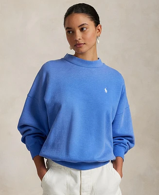 Polo Ralph Lauren Women's Oversize Back-Logo Fleece Crewneck Sweatshirt