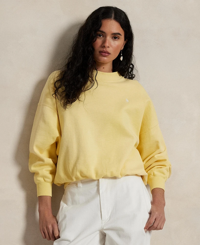 Polo Ralph Lauren Women's Oversize Back-Logo Fleece Crewneck Sweatshirt