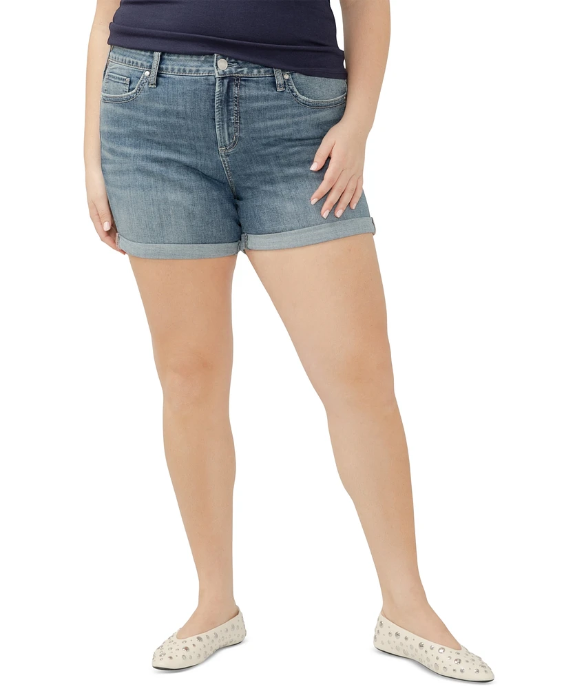 Silver Jeans Co. Plus Suki Faded Denim Shorts