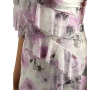 Bcx Juniors' Cascade Ruffled Sleeveless Floral Dress