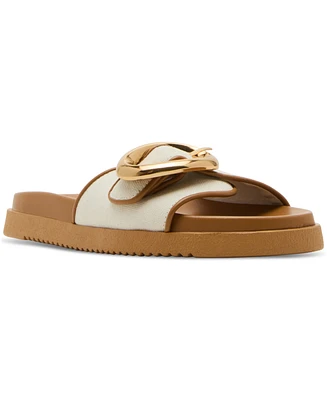 Steve Madden Women's Mandie Buckle Slide Footbed Sandals