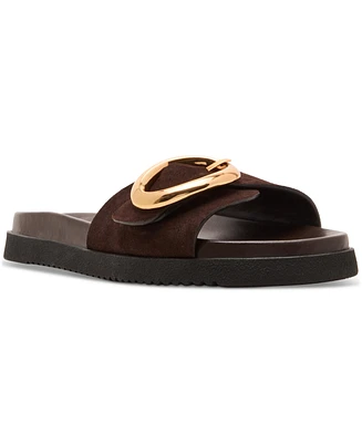 Steve Madden Women's Mandie Buckle Slide Footbed Sandals
