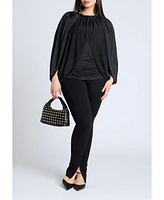 Eloquii Plus Draped Front Cape Top