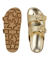 Nine West Women's Tindy Woven Buckle Straps Flat Sandals