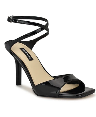 Nine West Women's Devans Strappy Square Toe Stiletto Sandals