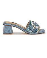 Nine West Women's Ending Woven Block Heel Sandals