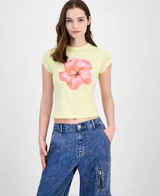 Grayson Threads, The Label Juniors' Hibiscus Graphic Baby T-Shirt