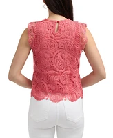 Ellen Tracy Women s Sleeveless Lace Top