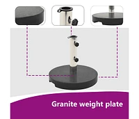 Parasol Base Granite 44.1 lb Round Black