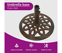 Umbrella Base Bronze 15.7"x15.7"x12.6" Cast Iron