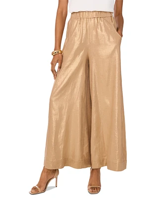 Vince Camuto Women's Shimmer Pull-On Wide-Leg Pants