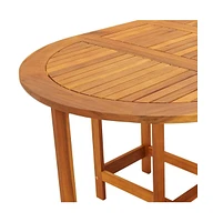 Patio Table 51.1"x35.4"x28.3" Solid Acacia Wood