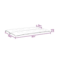 Garden Bench Cushion 59.1"x(19.7"+19.7")x2.8" Oxford Fabric