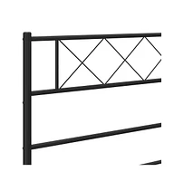 Metal Headboard Black 70.9"