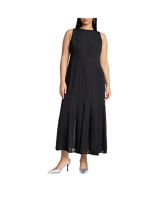 Eloquii Plus Chiffon Godet Maxi Dress