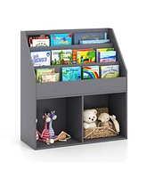 Kids Wooden Bookshelf Bookcase Children Toy Storage Cabinet Organizer