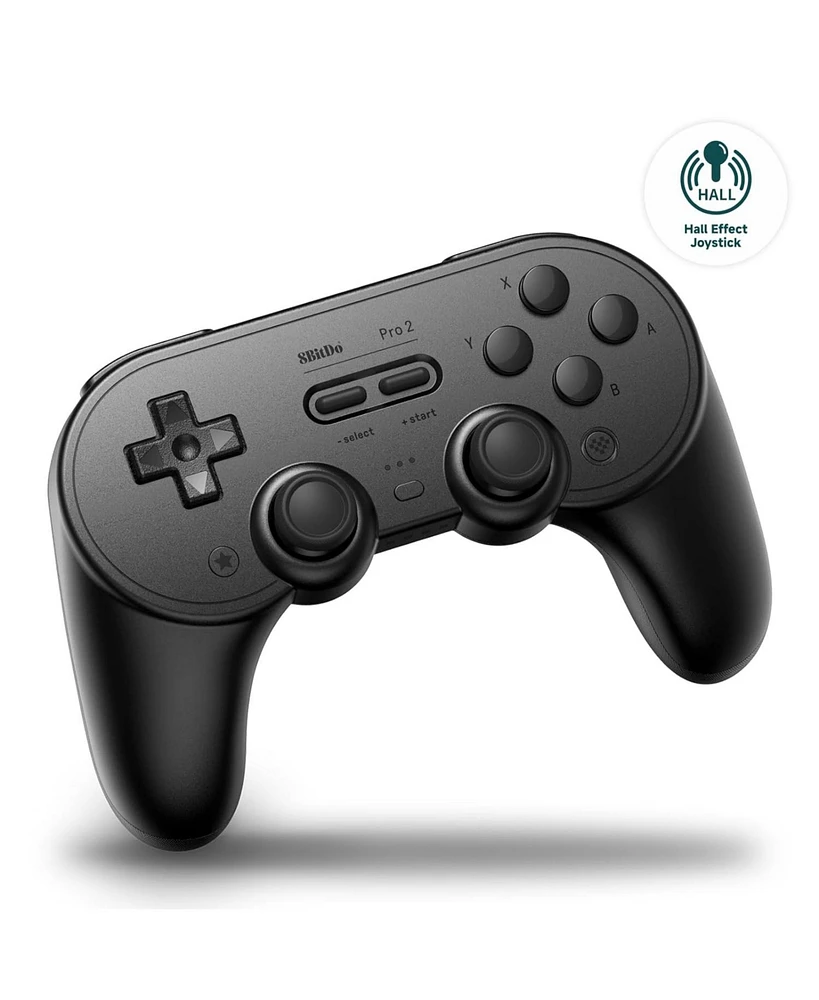 8Bitdo Pro 2 Bluetooth Wireless Gaming Controller with Hall Effect Joystick Update for Switch, Pc, Android, and Steam Deck & Apple