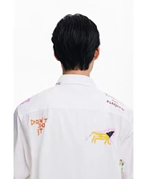 Desigual Men's Shirt with ethnic patterns