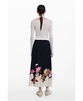 Desigual Women's Floral midi skirt